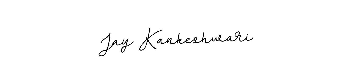 How to make Jay Kankeshwari name signature. Use BallpointsItalic-DORy9 style for creating short signs online. This is the latest handwritten sign. Jay Kankeshwari signature style 11 images and pictures png