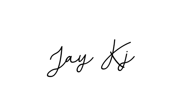 How to make Jay Kj name signature. Use BallpointsItalic-DORy9 style for creating short signs online. This is the latest handwritten sign. Jay Kj signature style 11 images and pictures png