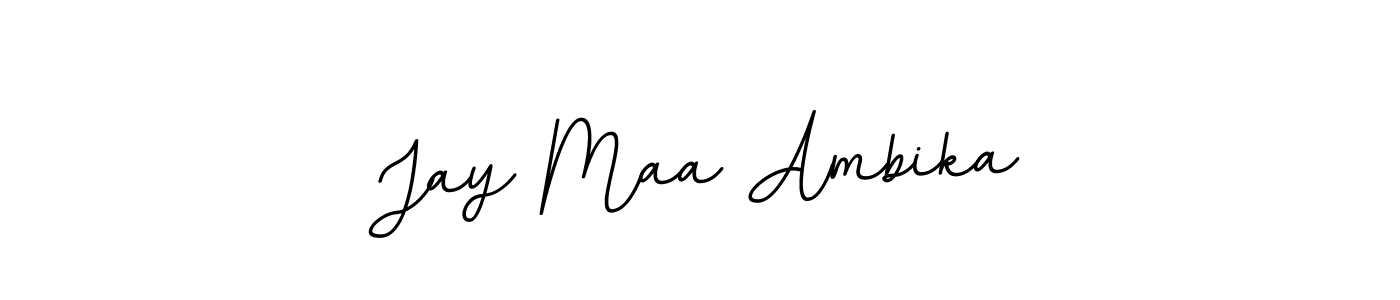 The best way (BallpointsItalic-DORy9) to make a short signature is to pick only two or three words in your name. The name Jay Maa Ambika include a total of six letters. For converting this name. Jay Maa Ambika signature style 11 images and pictures png