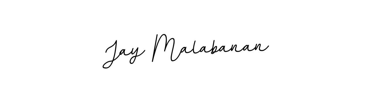 Use a signature maker to create a handwritten signature online. With this signature software, you can design (BallpointsItalic-DORy9) your own signature for name Jay Malabanan. Jay Malabanan signature style 11 images and pictures png