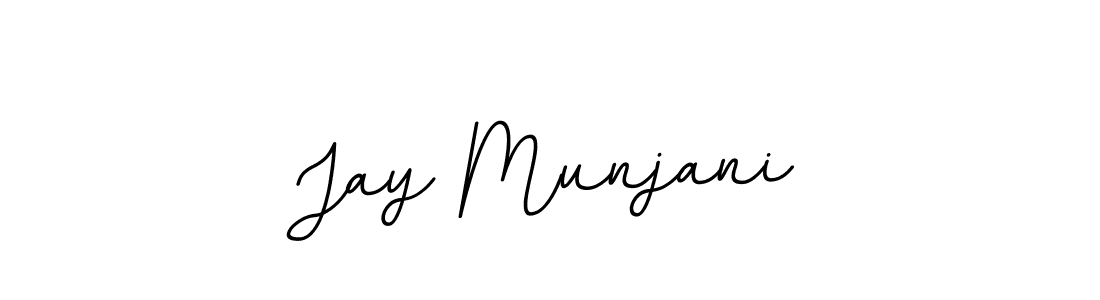 How to make Jay Munjani name signature. Use BallpointsItalic-DORy9 style for creating short signs online. This is the latest handwritten sign. Jay Munjani signature style 11 images and pictures png