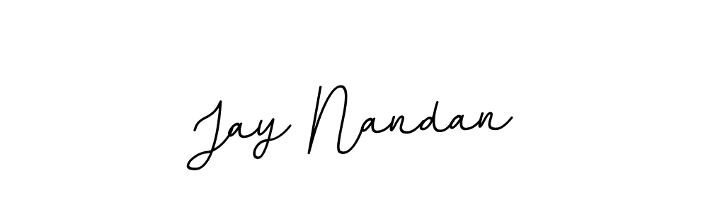 Jay Nandan stylish signature style. Best Handwritten Sign (BallpointsItalic-DORy9) for my name. Handwritten Signature Collection Ideas for my name Jay Nandan. Jay Nandan signature style 11 images and pictures png