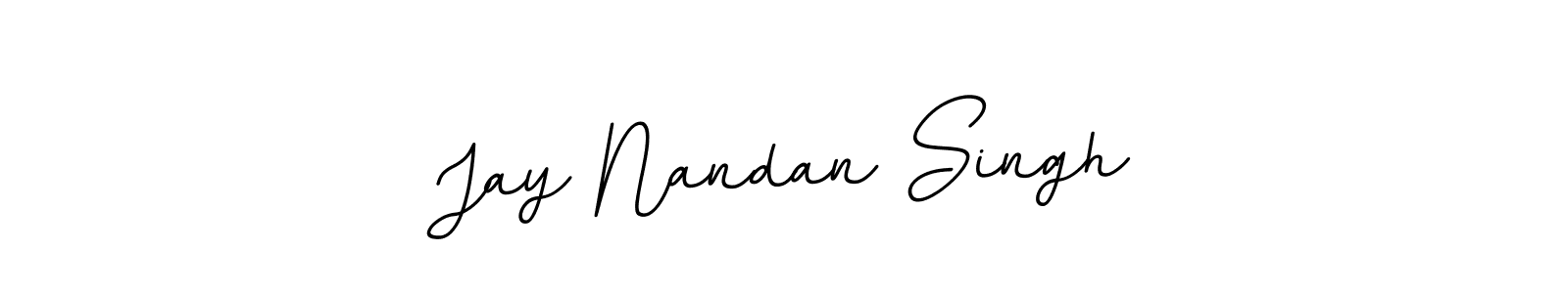 Create a beautiful signature design for name Jay Nandan Singh. With this signature (BallpointsItalic-DORy9) fonts, you can make a handwritten signature for free. Jay Nandan Singh signature style 11 images and pictures png