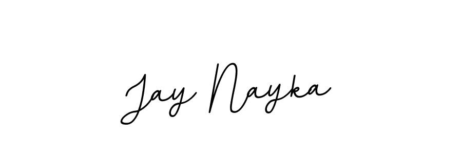 How to make Jay Nayka name signature. Use BallpointsItalic-DORy9 style for creating short signs online. This is the latest handwritten sign. Jay Nayka signature style 11 images and pictures png