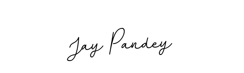 How to make Jay Pandey name signature. Use BallpointsItalic-DORy9 style for creating short signs online. This is the latest handwritten sign. Jay Pandey signature style 11 images and pictures png