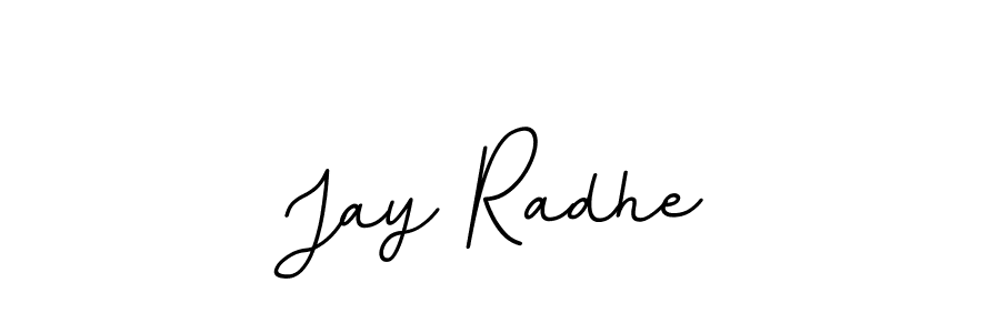 Use a signature maker to create a handwritten signature online. With this signature software, you can design (BallpointsItalic-DORy9) your own signature for name Jay Radhe. Jay Radhe signature style 11 images and pictures png