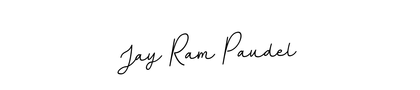 How to make Jay Ram Paudel name signature. Use BallpointsItalic-DORy9 style for creating short signs online. This is the latest handwritten sign. Jay Ram Paudel signature style 11 images and pictures png