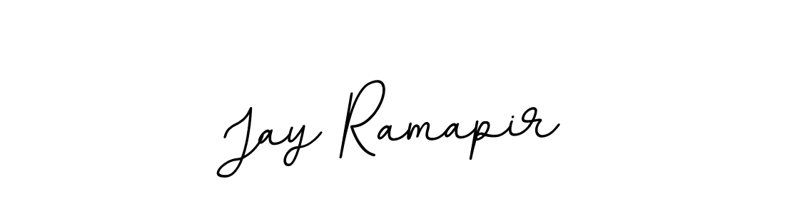 How to make Jay Ramapir name signature. Use BallpointsItalic-DORy9 style for creating short signs online. This is the latest handwritten sign. Jay Ramapir signature style 11 images and pictures png
