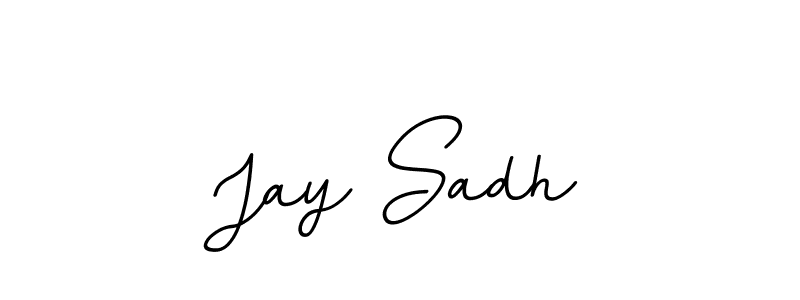 The best way (BallpointsItalic-DORy9) to make a short signature is to pick only two or three words in your name. The name Jay Sadh include a total of six letters. For converting this name. Jay Sadh signature style 11 images and pictures png