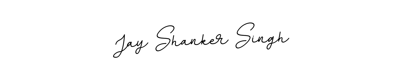 You should practise on your own different ways (BallpointsItalic-DORy9) to write your name (Jay Shanker Singh) in signature. don't let someone else do it for you. Jay Shanker Singh signature style 11 images and pictures png