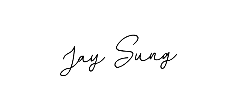 How to make Jay Sung name signature. Use BallpointsItalic-DORy9 style for creating short signs online. This is the latest handwritten sign. Jay Sung signature style 11 images and pictures png