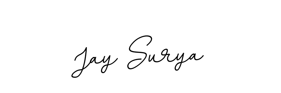 Use a signature maker to create a handwritten signature online. With this signature software, you can design (BallpointsItalic-DORy9) your own signature for name Jay Surya. Jay Surya signature style 11 images and pictures png