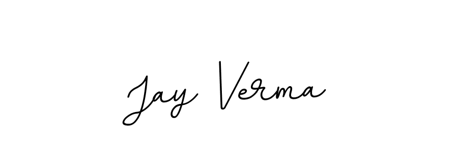 Make a beautiful signature design for name Jay Verma. With this signature (BallpointsItalic-DORy9) style, you can create a handwritten signature for free. Jay Verma signature style 11 images and pictures png