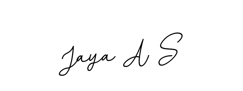 Use a signature maker to create a handwritten signature online. With this signature software, you can design (BallpointsItalic-DORy9) your own signature for name Jaya A S. Jaya A S signature style 11 images and pictures png