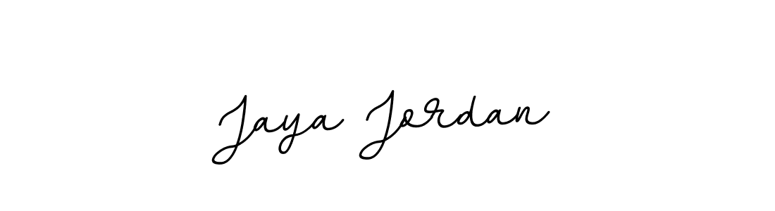 How to make Jaya Jordan name signature. Use BallpointsItalic-DORy9 style for creating short signs online. This is the latest handwritten sign. Jaya Jordan signature style 11 images and pictures png