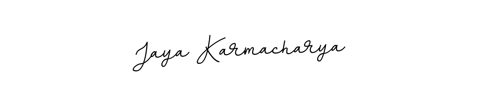 Use a signature maker to create a handwritten signature online. With this signature software, you can design (BallpointsItalic-DORy9) your own signature for name Jaya Karmacharya. Jaya Karmacharya signature style 11 images and pictures png