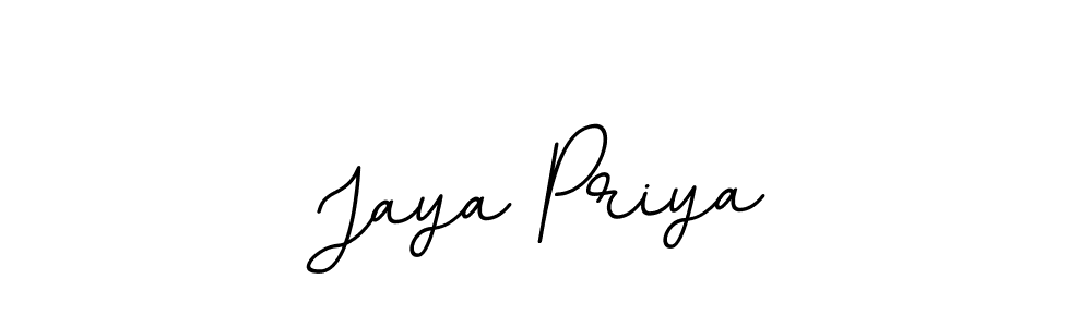 Design your own signature with our free online signature maker. With this signature software, you can create a handwritten (BallpointsItalic-DORy9) signature for name Jaya Priya. Jaya Priya signature style 11 images and pictures png