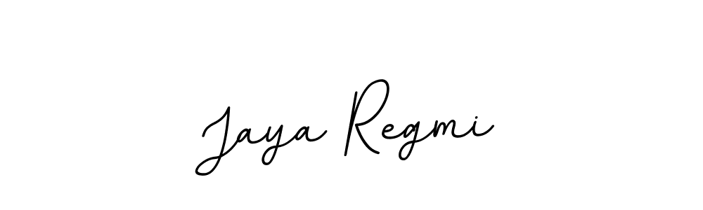 Design your own signature with our free online signature maker. With this signature software, you can create a handwritten (BallpointsItalic-DORy9) signature for name Jaya Regmi. Jaya Regmi signature style 11 images and pictures png