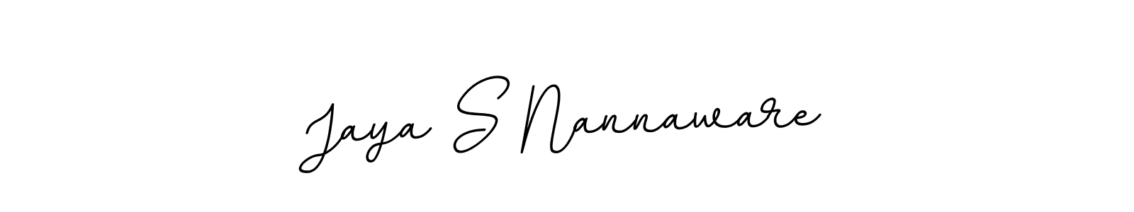 if you are searching for the best signature style for your name Jaya S Nannaware. so please give up your signature search. here we have designed multiple signature styles  using BallpointsItalic-DORy9. Jaya S Nannaware signature style 11 images and pictures png