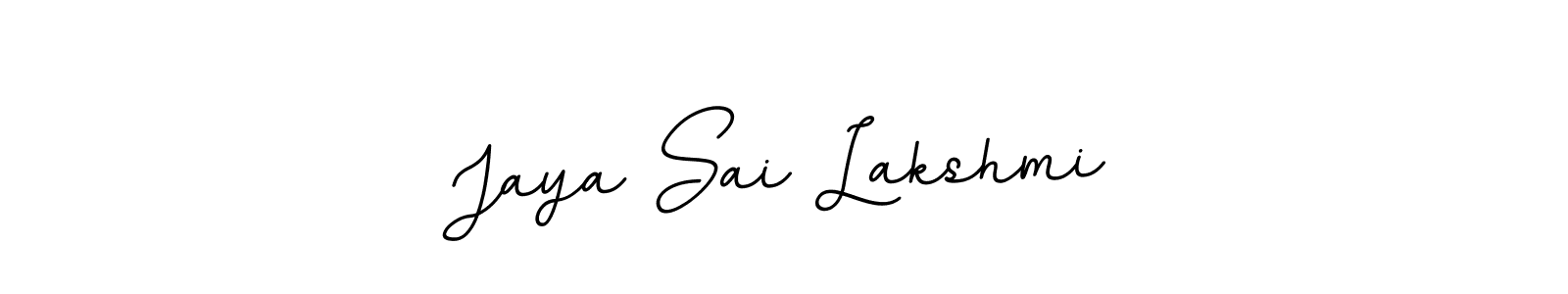 Make a beautiful signature design for name Jaya Sai Lakshmi. With this signature (BallpointsItalic-DORy9) style, you can create a handwritten signature for free. Jaya Sai Lakshmi signature style 11 images and pictures png
