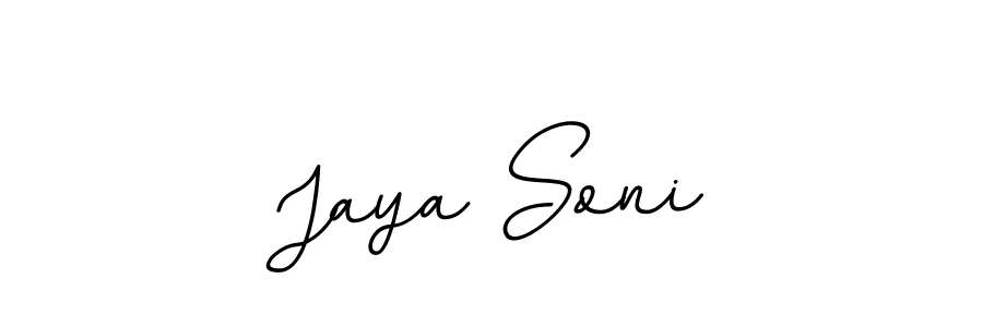 Create a beautiful signature design for name Jaya Soni. With this signature (BallpointsItalic-DORy9) fonts, you can make a handwritten signature for free. Jaya Soni signature style 11 images and pictures png