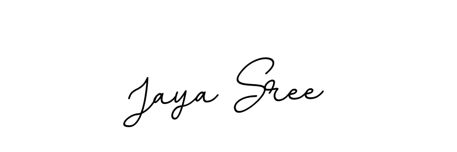 The best way (BallpointsItalic-DORy9) to make a short signature is to pick only two or three words in your name. The name Jaya Sree include a total of six letters. For converting this name. Jaya Sree signature style 11 images and pictures png