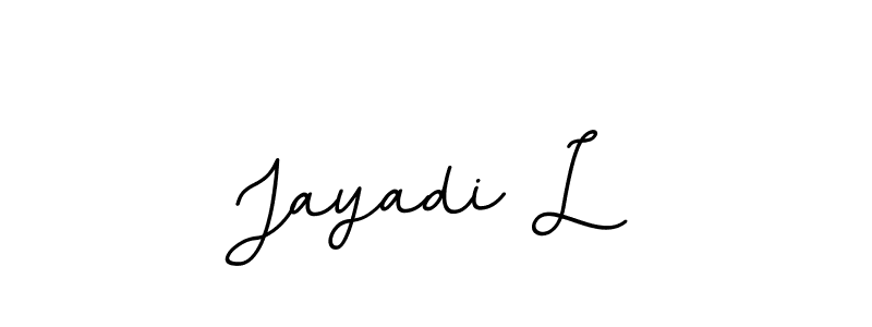 How to make Jayadi L name signature. Use BallpointsItalic-DORy9 style for creating short signs online. This is the latest handwritten sign. Jayadi L signature style 11 images and pictures png