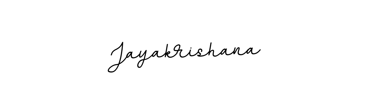 Use a signature maker to create a handwritten signature online. With this signature software, you can design (BallpointsItalic-DORy9) your own signature for name Jayakrishana. Jayakrishana signature style 11 images and pictures png