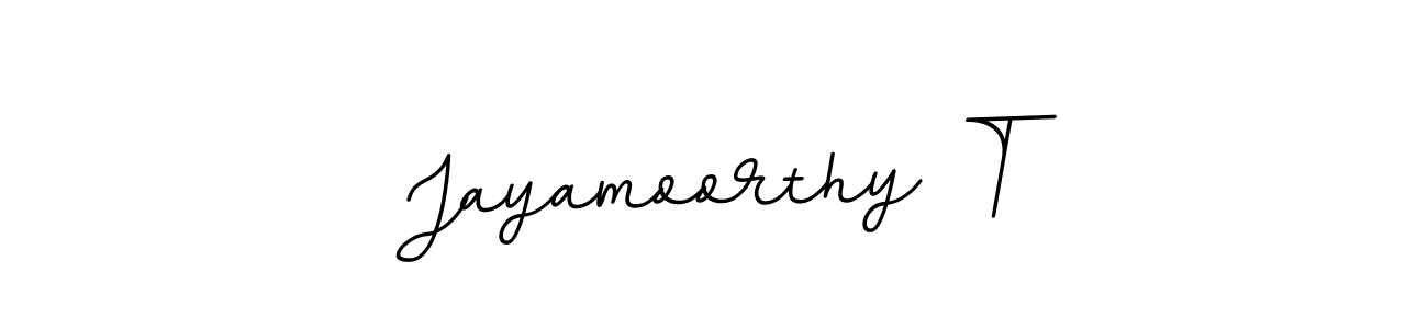 Make a beautiful signature design for name Jayamoorthy T. With this signature (BallpointsItalic-DORy9) style, you can create a handwritten signature for free. Jayamoorthy T signature style 11 images and pictures png