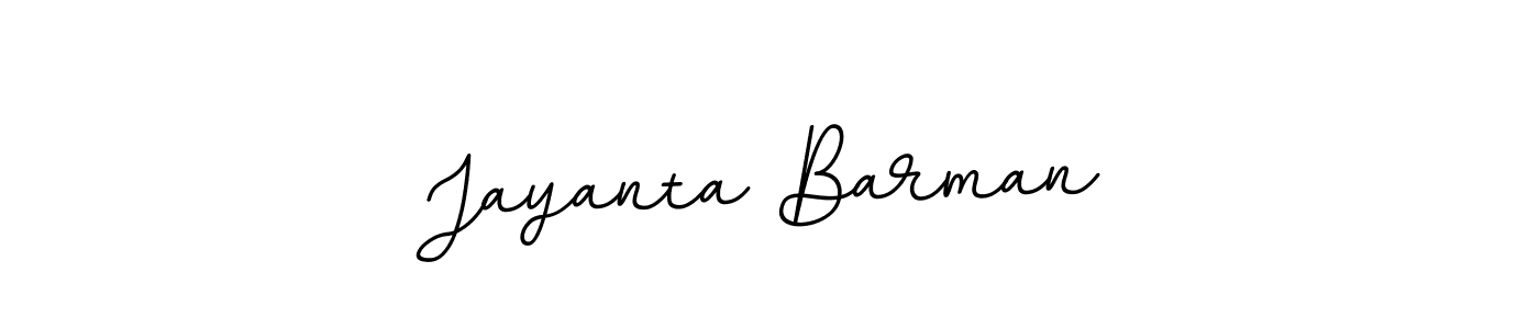 How to make Jayanta Barman name signature. Use BallpointsItalic-DORy9 style for creating short signs online. This is the latest handwritten sign. Jayanta Barman signature style 11 images and pictures png