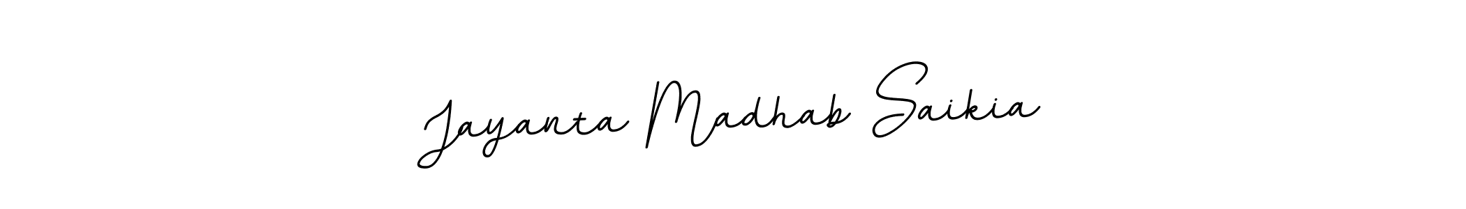 The best way (BallpointsItalic-DORy9) to make a short signature is to pick only two or three words in your name. The name Jayanta Madhab Saikia include a total of six letters. For converting this name. Jayanta Madhab Saikia signature style 11 images and pictures png