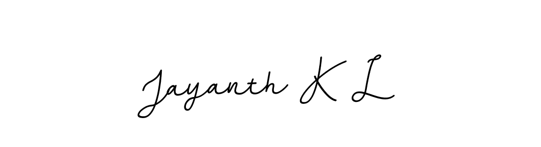 Design your own signature with our free online signature maker. With this signature software, you can create a handwritten (BallpointsItalic-DORy9) signature for name Jayanth K L. Jayanth K L signature style 11 images and pictures png