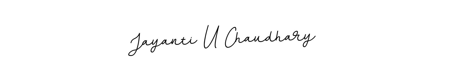 Use a signature maker to create a handwritten signature online. With this signature software, you can design (BallpointsItalic-DORy9) your own signature for name Jayanti U Chaudhary. Jayanti U Chaudhary signature style 11 images and pictures png