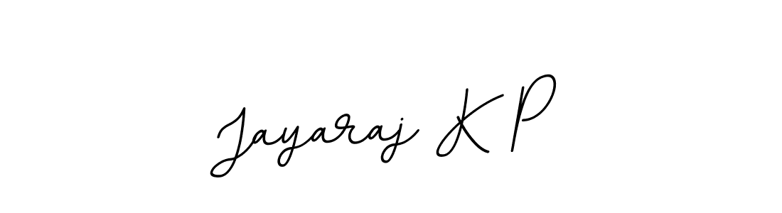 How to make Jayaraj K P name signature. Use BallpointsItalic-DORy9 style for creating short signs online. This is the latest handwritten sign. Jayaraj K P signature style 11 images and pictures png