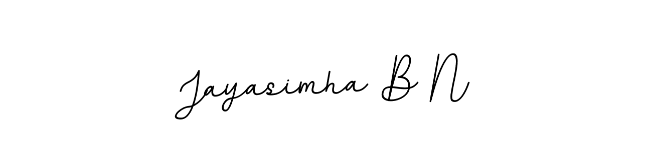 The best way (BallpointsItalic-DORy9) to make a short signature is to pick only two or three words in your name. The name Jayasimha B N include a total of six letters. For converting this name. Jayasimha B N signature style 11 images and pictures png