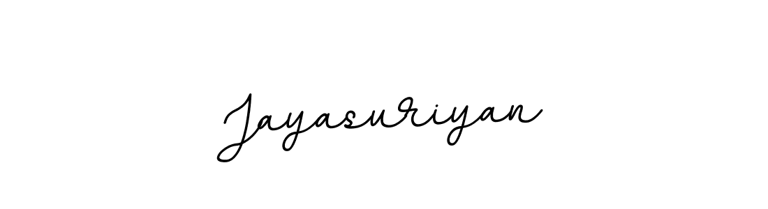 Use a signature maker to create a handwritten signature online. With this signature software, you can design (BallpointsItalic-DORy9) your own signature for name Jayasuriyan. Jayasuriyan signature style 11 images and pictures png