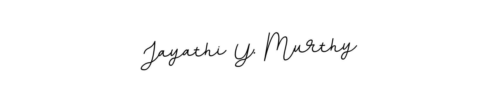 Create a beautiful signature design for name Jayathi Y. Murthy. With this signature (BallpointsItalic-DORy9) fonts, you can make a handwritten signature for free. Jayathi Y. Murthy signature style 11 images and pictures png