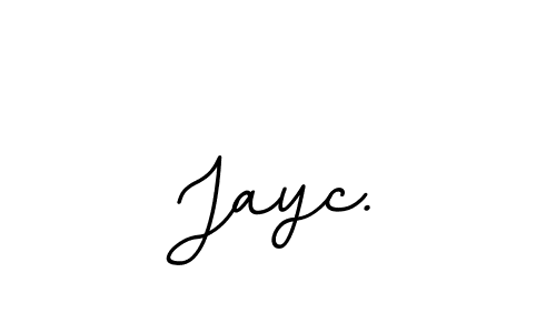 How to make Jayc. name signature. Use BallpointsItalic-DORy9 style for creating short signs online. This is the latest handwritten sign. Jayc. signature style 11 images and pictures png