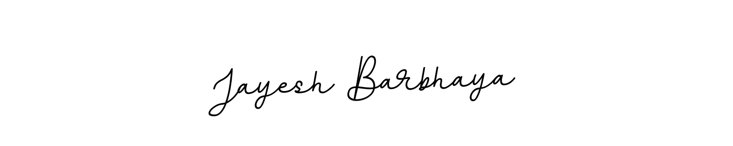 This is the best signature style for the Jayesh Barbhaya name. Also you like these signature font (BallpointsItalic-DORy9). Mix name signature. Jayesh Barbhaya signature style 11 images and pictures png