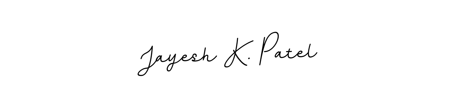 You should practise on your own different ways (BallpointsItalic-DORy9) to write your name (Jayesh K. Patel) in signature. don't let someone else do it for you. Jayesh K. Patel signature style 11 images and pictures png