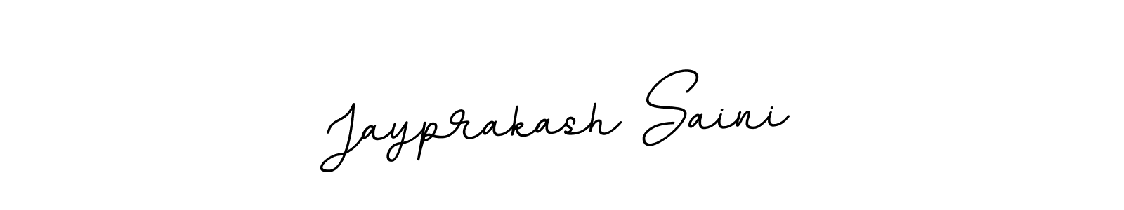The best way (BallpointsItalic-DORy9) to make a short signature is to pick only two or three words in your name. The name Jayprakash Saini include a total of six letters. For converting this name. Jayprakash Saini signature style 11 images and pictures png