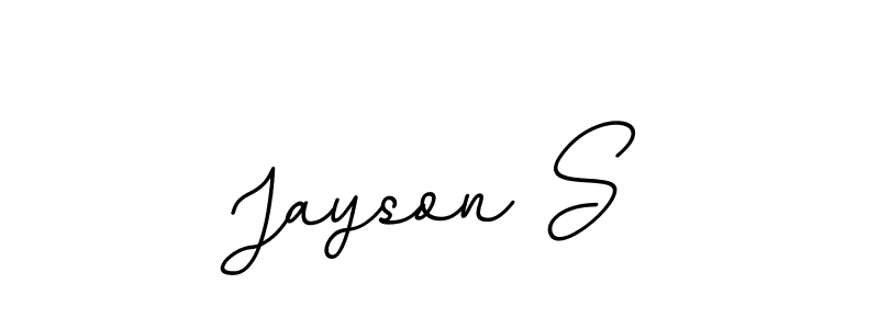 The best way (BallpointsItalic-DORy9) to make a short signature is to pick only two or three words in your name. The name Jayson S include a total of six letters. For converting this name. Jayson S signature style 11 images and pictures png