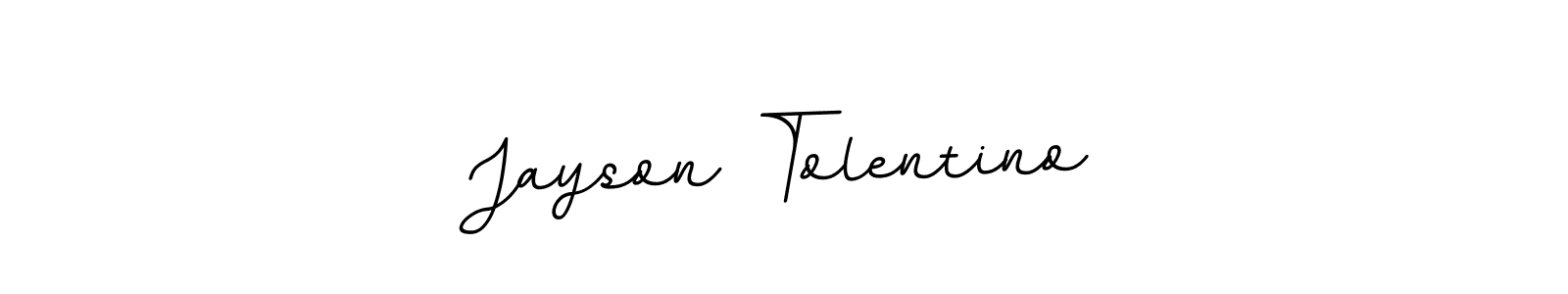 It looks lik you need a new signature style for name Jayson Tolentino. Design unique handwritten (BallpointsItalic-DORy9) signature with our free signature maker in just a few clicks. Jayson Tolentino signature style 11 images and pictures png