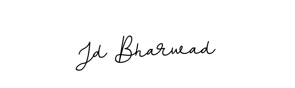 How to make Jd Bharwad name signature. Use BallpointsItalic-DORy9 style for creating short signs online. This is the latest handwritten sign. Jd Bharwad signature style 11 images and pictures png
