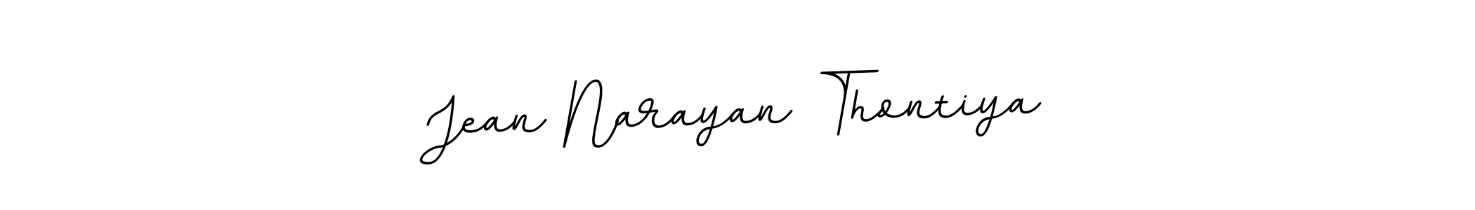 Use a signature maker to create a handwritten signature online. With this signature software, you can design (BallpointsItalic-DORy9) your own signature for name Jean Narayan Thontiya. Jean Narayan Thontiya signature style 11 images and pictures png