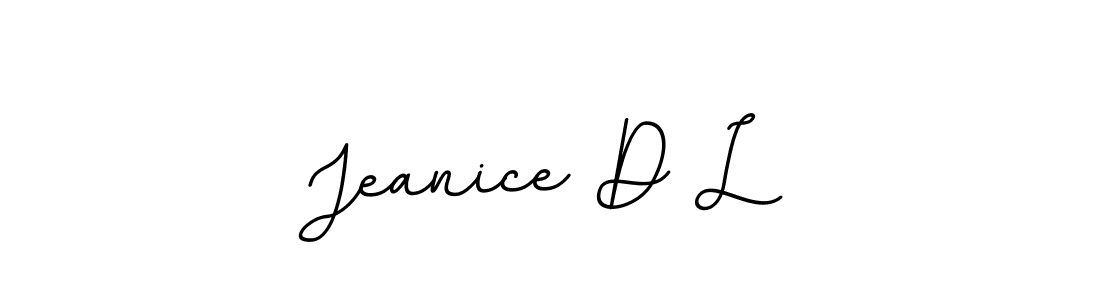 How to make Jeanice D L name signature. Use BallpointsItalic-DORy9 style for creating short signs online. This is the latest handwritten sign. Jeanice D L signature style 11 images and pictures png