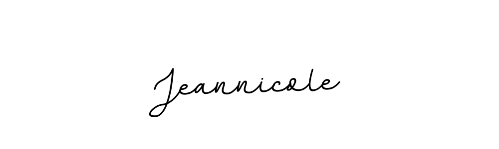 The best way (BallpointsItalic-DORy9) to make a short signature is to pick only two or three words in your name. The name Jeannicole include a total of six letters. For converting this name. Jeannicole signature style 11 images and pictures png