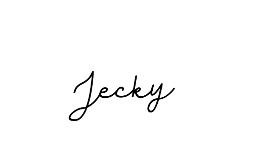 Make a beautiful signature design for name Jecky. With this signature (BallpointsItalic-DORy9) style, you can create a handwritten signature for free. Jecky signature style 11 images and pictures png