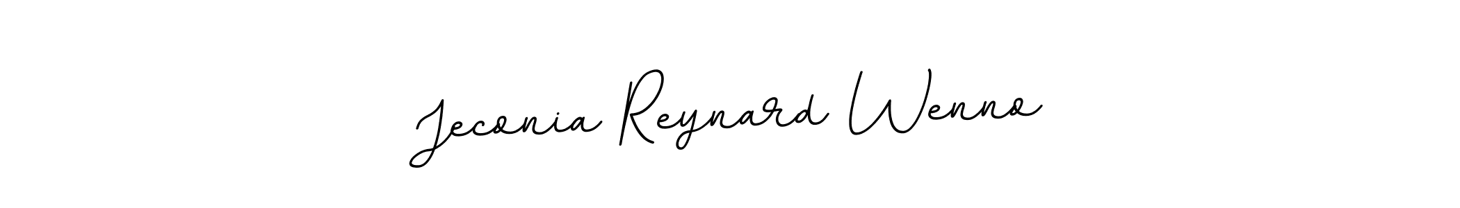 Use a signature maker to create a handwritten signature online. With this signature software, you can design (BallpointsItalic-DORy9) your own signature for name Jeconia Reynard Wenno. Jeconia Reynard Wenno signature style 11 images and pictures png