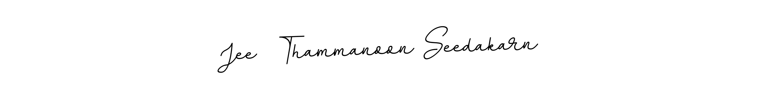 Create a beautiful signature design for name Jee  Thammanoon Seedakarn. With this signature (BallpointsItalic-DORy9) fonts, you can make a handwritten signature for free. Jee  Thammanoon Seedakarn signature style 11 images and pictures png